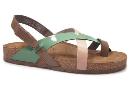 Lakierowane sandały japonki Yokono Jerba-718 Salvia