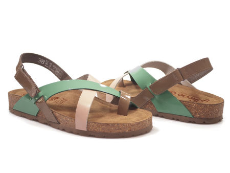 Lakierowane sandały japonki Yokono Jerba-718 Salvia