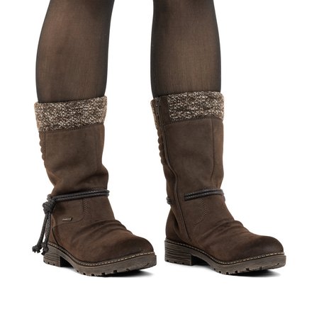 Kozaki Rieker Tex 72684-25 brąz