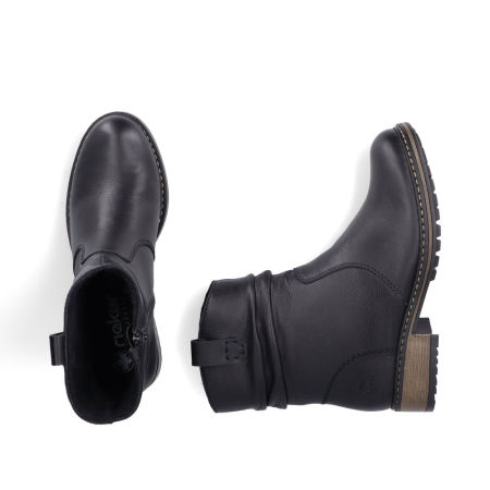 Botki krótkie kozaki Rieker Z6883-00 czarny